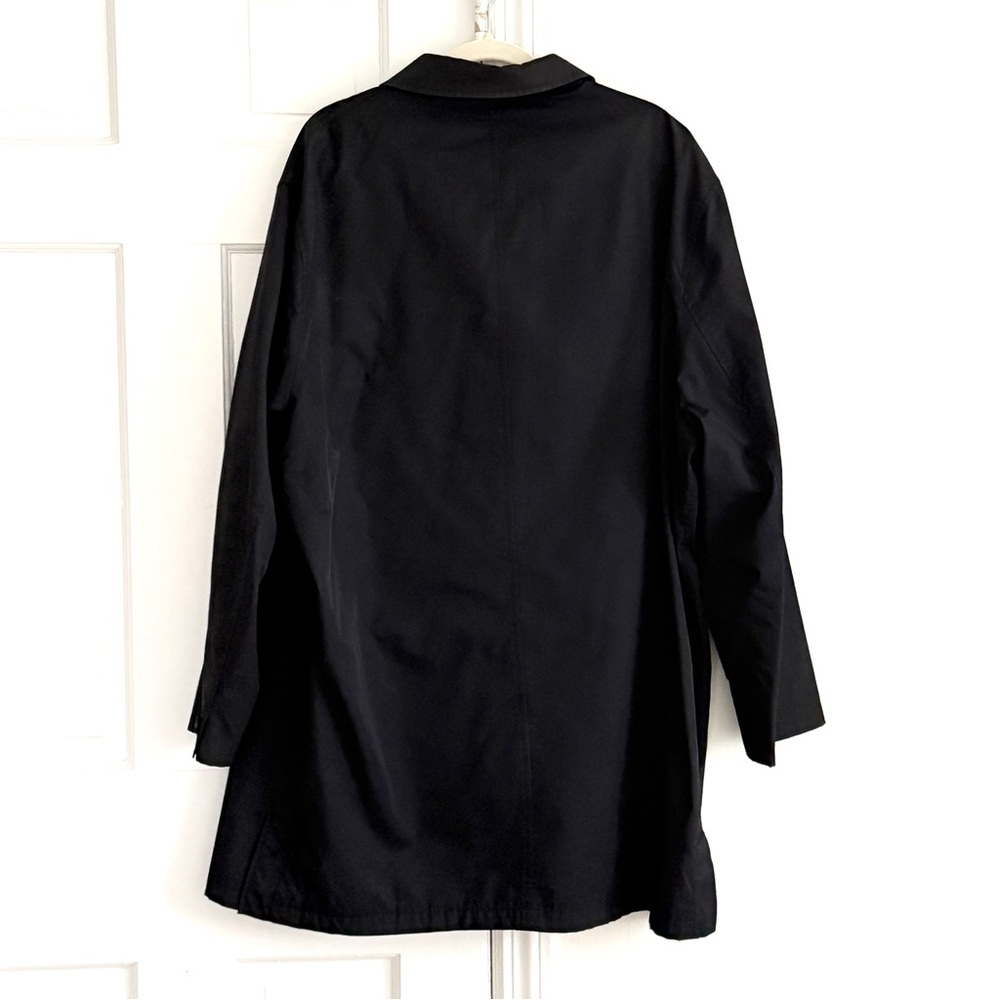 Men’s Calvin Klein Black Rain Trench Coat. Size 48 - Picture 3 of 8